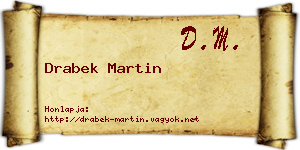 Drabek Martin névjegykártya