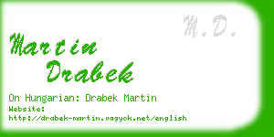 martin drabek business card